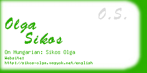 olga sikos business card